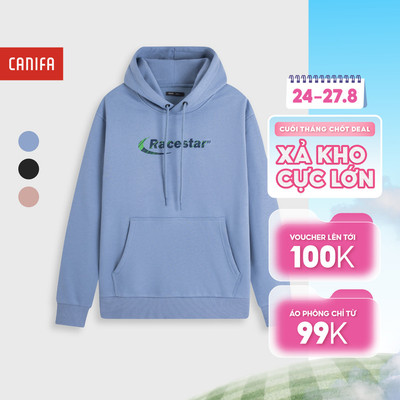 Áo nỉ có mũ unisex người lớn hoodie dài tay in họa tiết CANIFA 5TW25W001