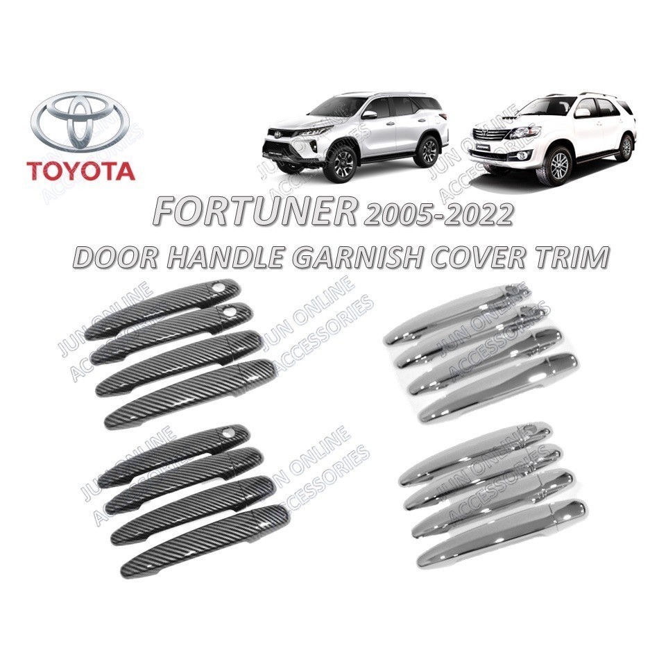 Toyota Fortuner 2005-2022 AN50 AN60 AN160 AN150 Chrome Carbon Phong Cách Trang Trí Tay Nắm Cửa Cover