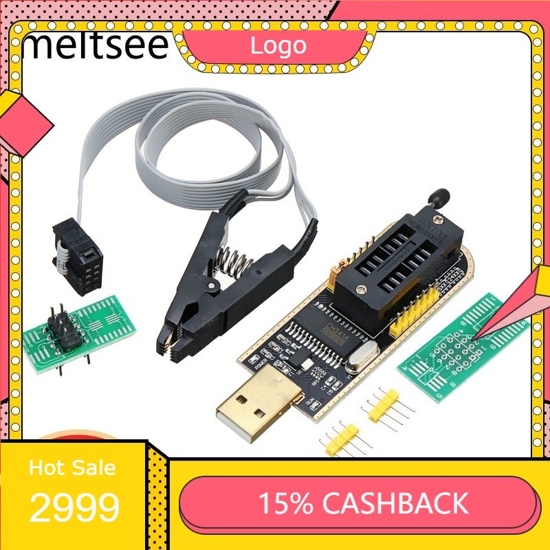 Mô đun CH341A 24 25 Series EEPROM Flash BIOS USB + kẹp SOIC8 SOP8 cho EEPROM 93CXX / 25CXX / 24CXX
