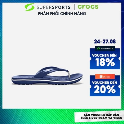 Dép Xỏ Ngón Unisex Crocs Crocband - Xanh Navy - 11033-410 ADS11