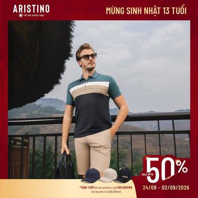 Áo Polo Nam Aristino Regular Fit suông nhẹ nhưng vẫn vừa vặn, tôn dáng APS041AS3/APS602EDP01