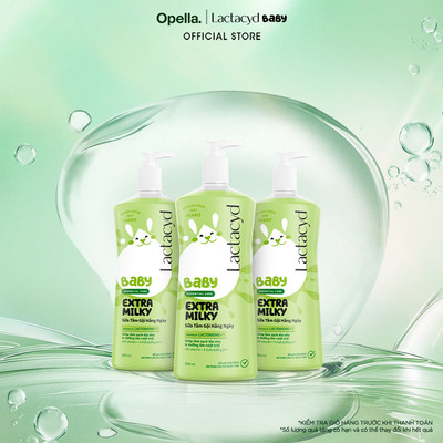 Bộ 3 Chai Sữa Tắm Gội Trẻ Em Lactacyd Baby Extra Milky Làm Sạch Dịu Nhẹ và Dưỡng Ẩm Vượt Trội Size Jumbo 800ml
