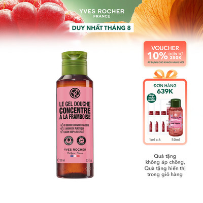Gel Tắm Cô Đặc Hương Mâm Xôi Đỏ Yves Rocher Concentrated Shower Gel Raspberry chai 100ml