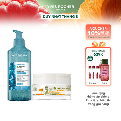 Combo Kem dưỡng ngày đêm Calendula 50ml & Sữa rửa mặt Pure Algue 390ml
