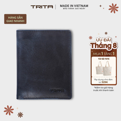 Ví nam da bò Trita (Thời trang nam gấp 2 tiện dụng - Ví da
RVN001) Bagsmart