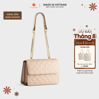 Túi Yuumy (Thời trang nữ thiết kế trần trám size 22 - Túi đeo chéo da Seasand YN136) Bagsmart