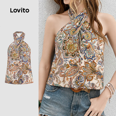 Lovito Kỳ nghỉ Áo Mùa Xuân/Hè dành cho Nữ LK3ED618