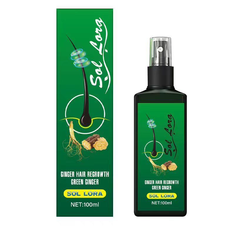 Sản phẩm mới SOL LORA Hair Anti-Dropping Mật độ dinh dưỡng Xịt tóc chắc chắn Dưỡng ẩm tóc gừng Điều 