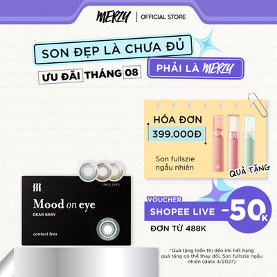 Kính Áp Tròng, Lens Mắt Màu Tự Nhiên, Cao Cấp Hàn Quốc Merzy Mood On Eye Contact Lens