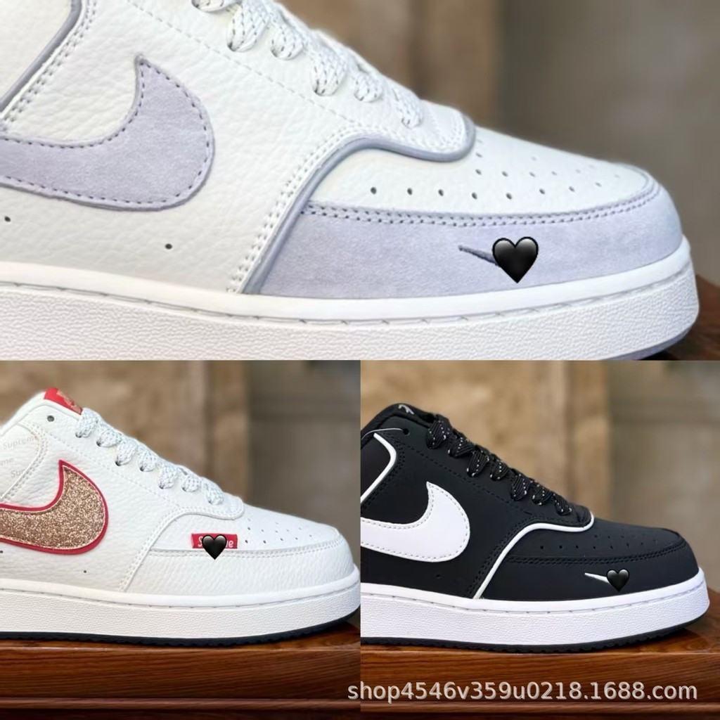 Giày Phong Cách Mới Court Borough Low2 Nhỏ Air Force Low-Top Stuxi Joint Retro Giày Thể Thao Phù Hợp