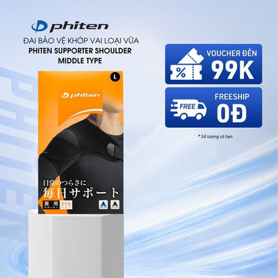 Đai Bảo Vệ Khớp Vai Loại Vừa Phiten Supporter Shoulder Middle Type