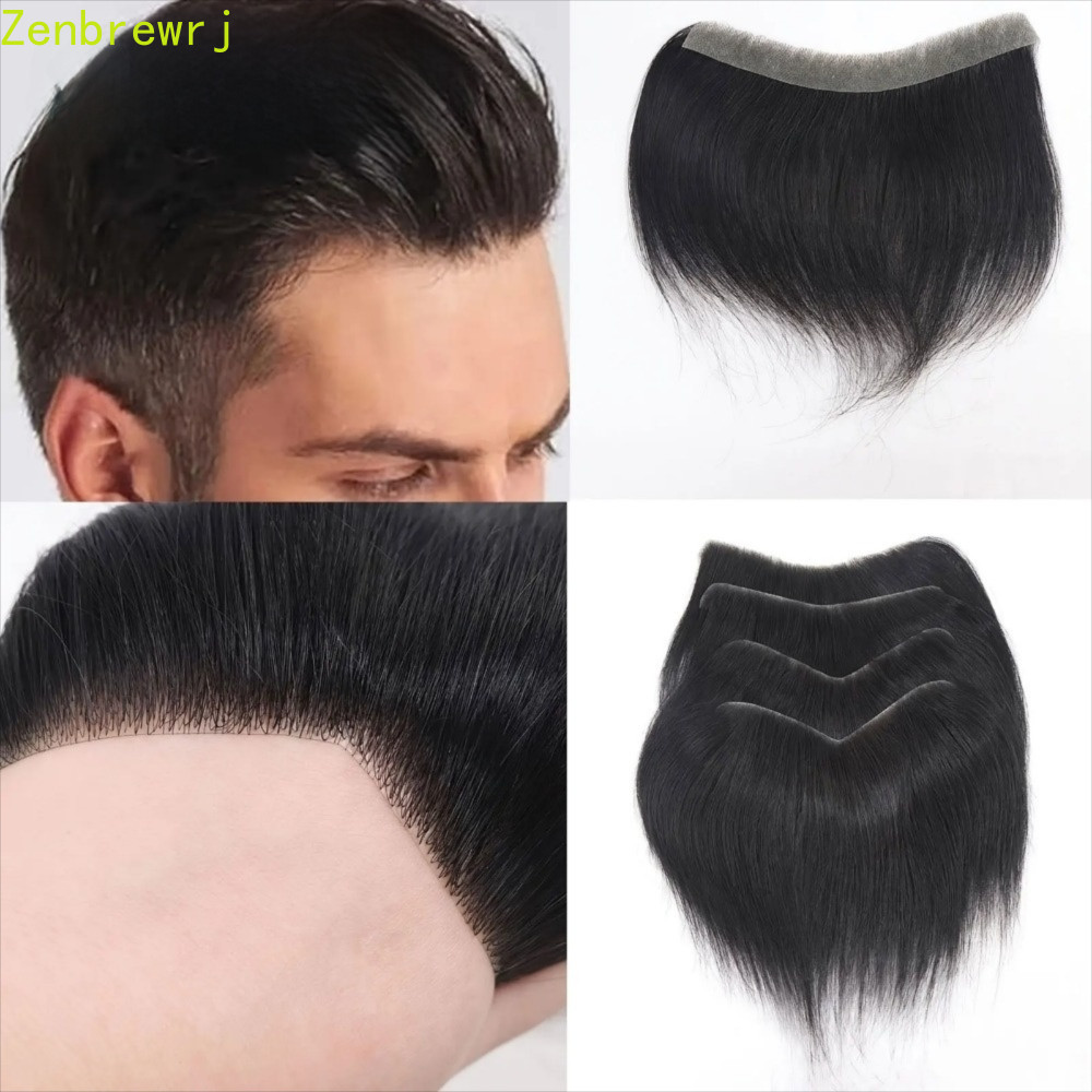 ZORAX Trán Hairline Hairpiece, V Style Ultra Thin Skin Natural Hair Patch, Frontline 0,07mm Liền Mạc