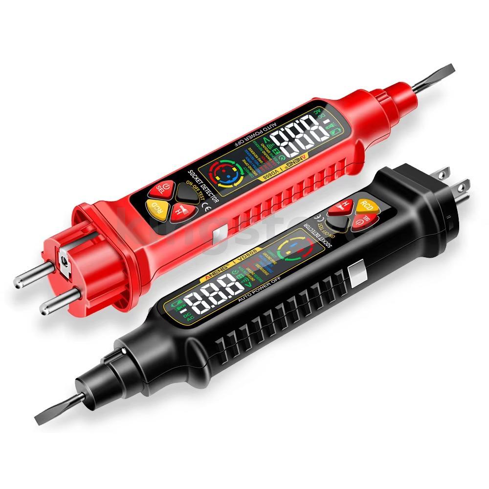 ANENG VD808 Ổ cắm đa chức năng Máy đo pha Công suất Máy dò phân cực kỹ thuật số có độ chính xác cao 