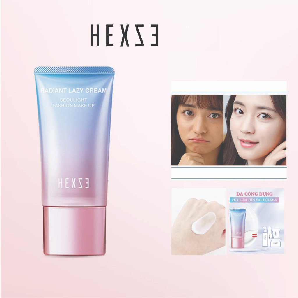 HEXZE - Kem lót nâng tone dưỡng da Hexze Radiant Lazy Cream 50g
