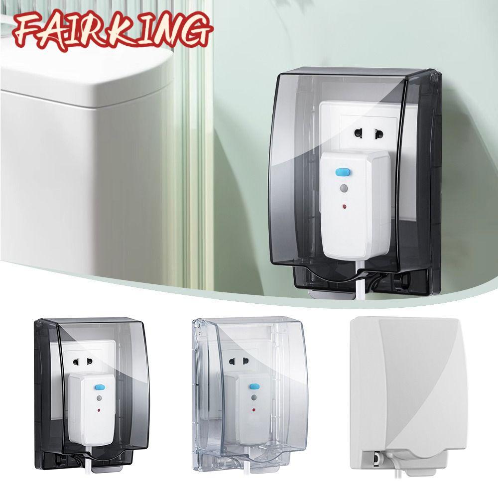 Vỏ cắm điện FAIR KING, Vỏ bảo vệ công tắc chống nước tự dính, Hộp cắm trong suốt chống nước 86 loại 