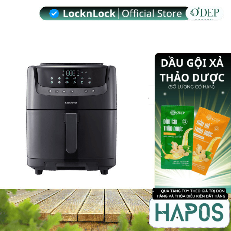 Nồi chiên không dầu LocknLock có chức năng hấp 7L Chính hãng EJF881BLK   - HAPOS LHL