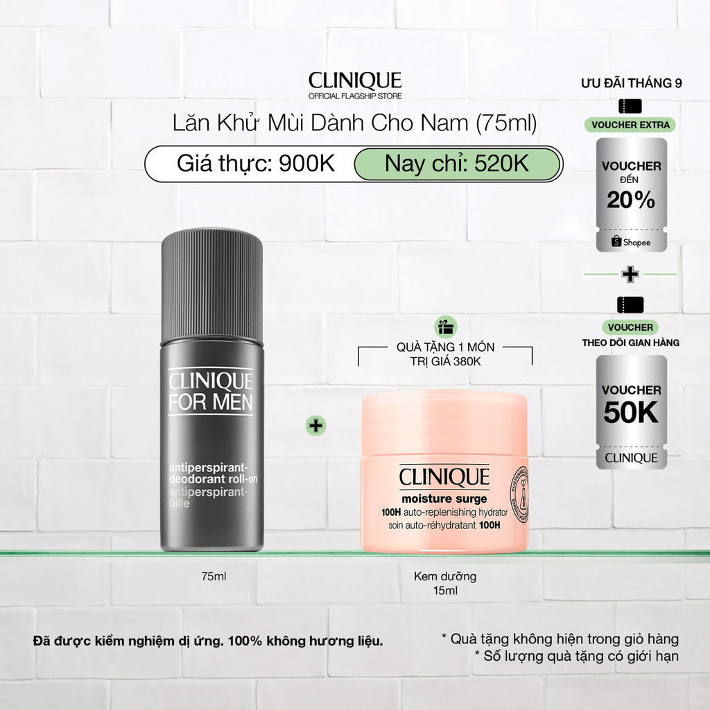 Lăn khử mùi cho nam CLINIQUE For Men Anti-Perspirant Deodorant Roll On 75ml