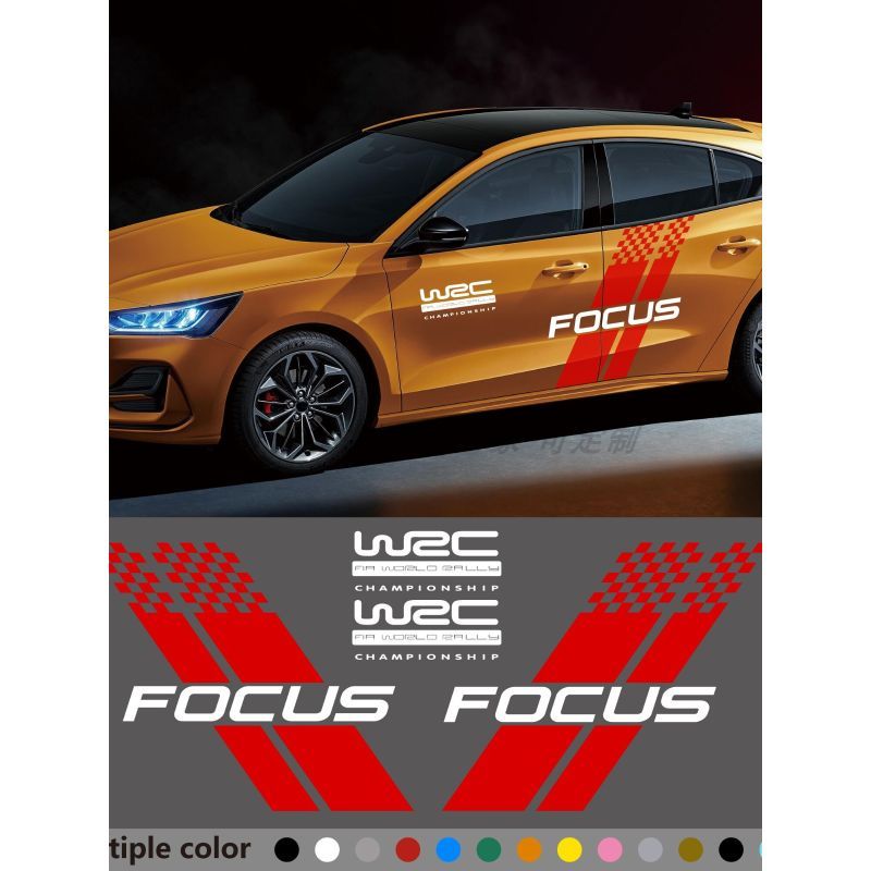 Suitable for Ford FOCUS door decal stickers, MK2, MK3, focus car side WRC track edition decorative s