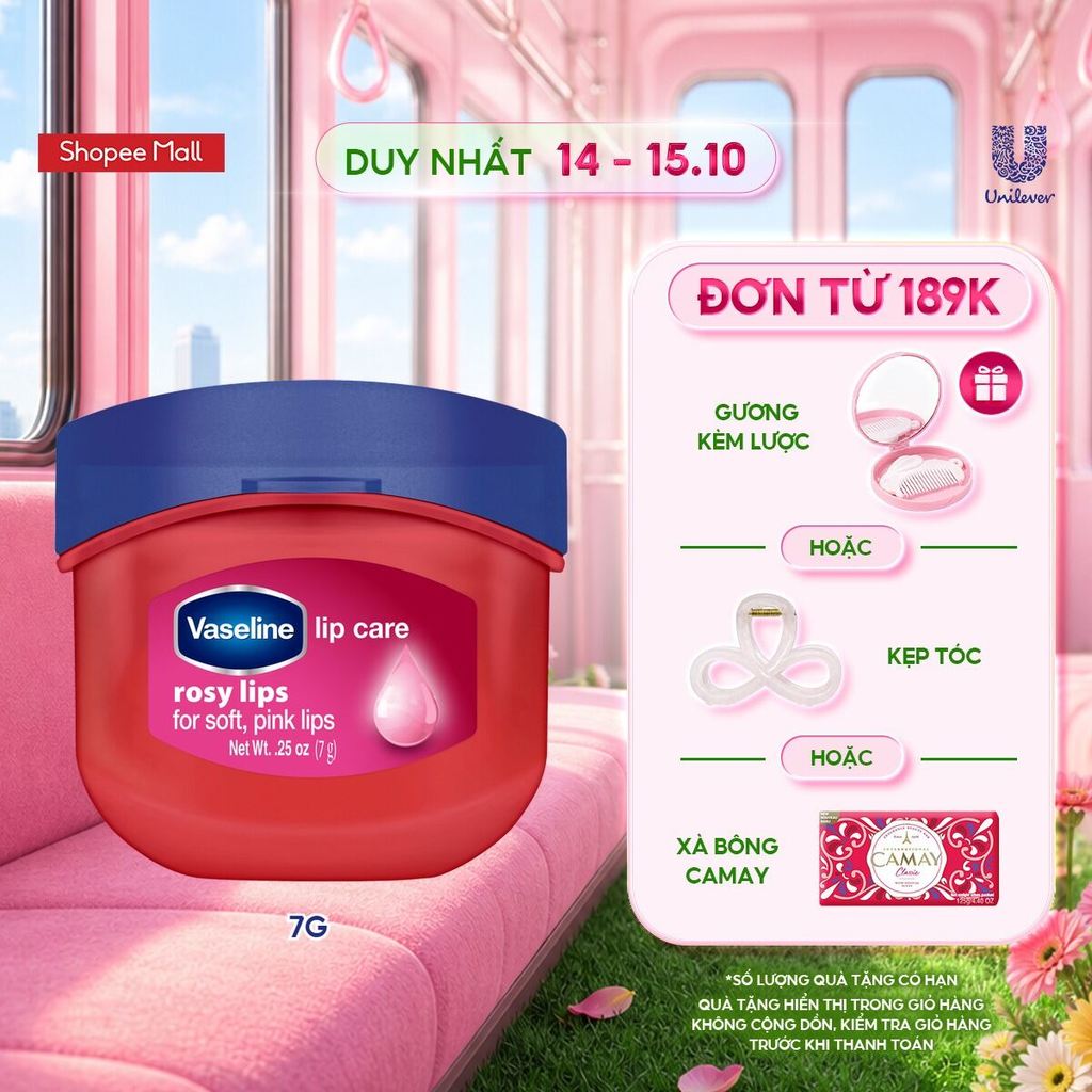 Sáp Dưỡng Môi Hồng Xinh Vaseline Lips Care Rosy Lips 7g