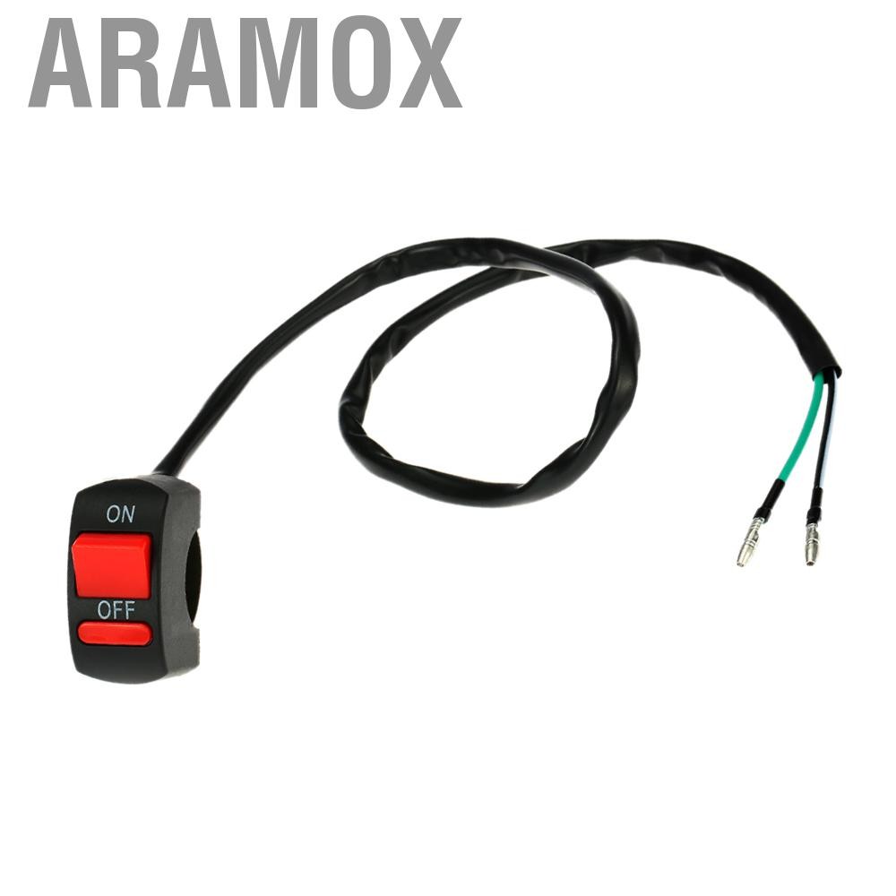 Aramox AWESO -VN Hazard Hazard Motorcybar Tay cầm TẮT TẮT - Thiết kế 7/8 cho công tắc xe máy và ATVS