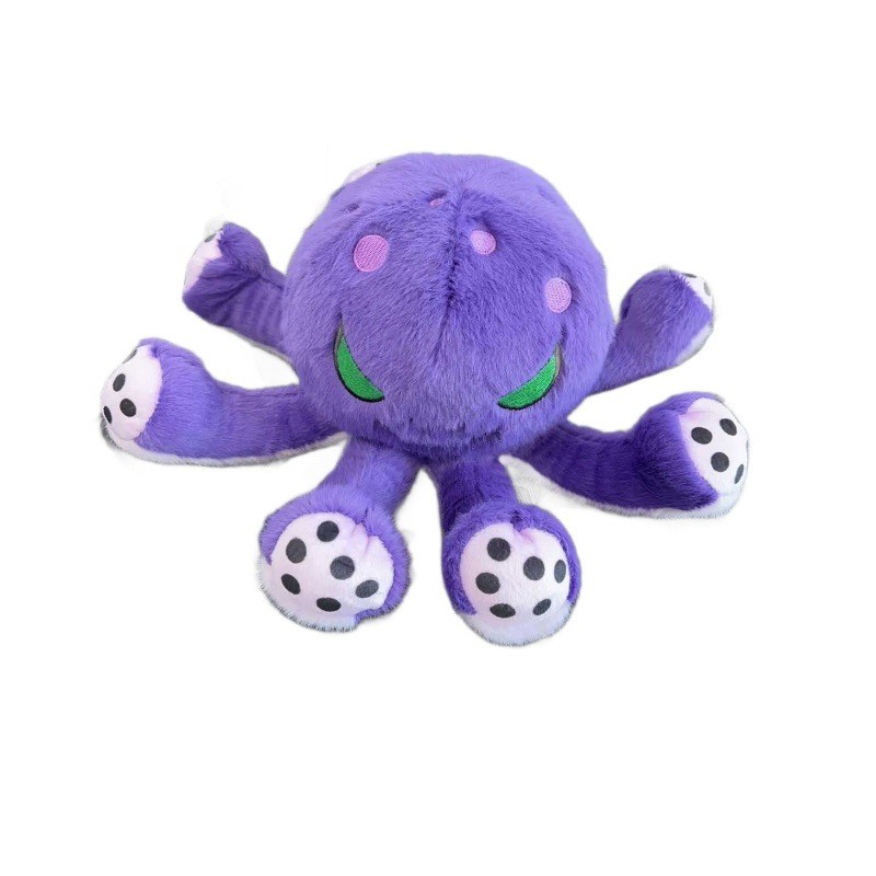 ​​Halloween Octopus Plushie 35cm, Búp bê động vật nhồi bông màu tím - Đệm Cephalopod dễ thương cho c