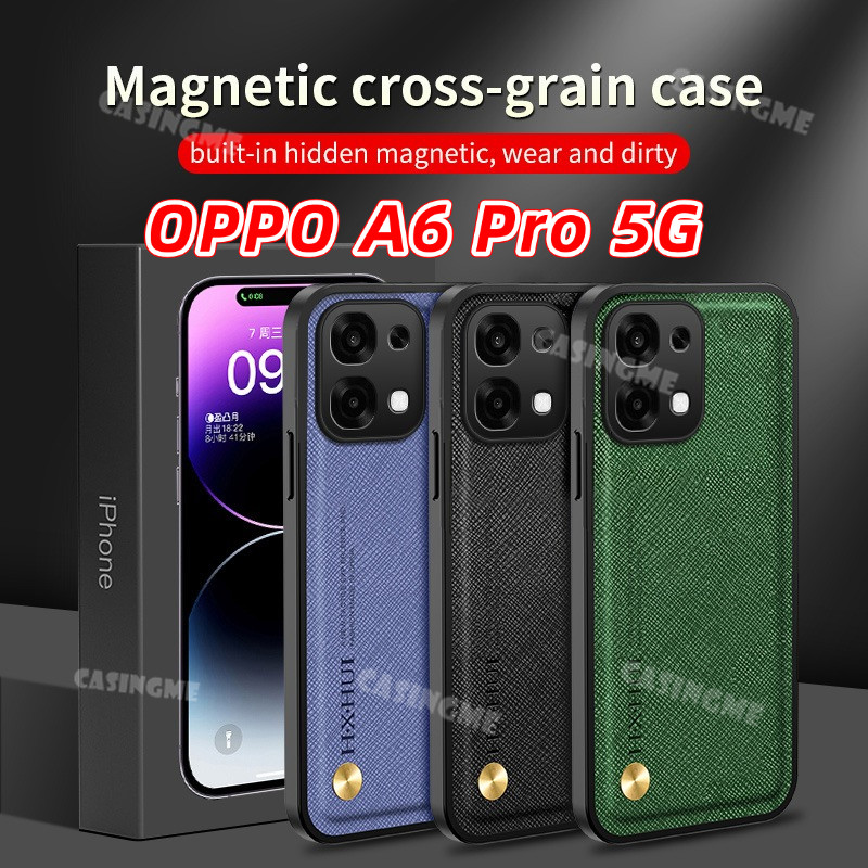 Ốp Da Từ Tính OPPO A6 Pro 5G Cho OPPOA6Pro OPPO A6 A 6 A6Pro A6 Pro A6i 4G 5G 2025 PC Cứng Chống Sốc