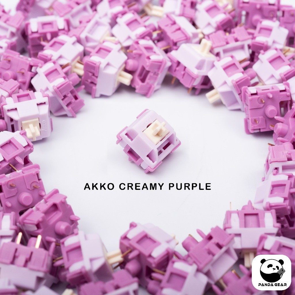 - X.GearSwitch Akko Pro Creamy Purple tactile 55g prelubed công tắc bàn phím cơ switch Akko Pro Crea