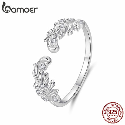 Bamoer Chính Hãng - Nhẫn Bạc 925 Điều Chỉnh Được, Thiết Kế Đẹp Cho Nữ