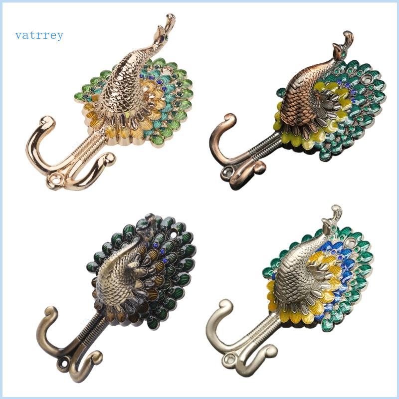 Peacocks Curtain Tiebacks Hook Holdbacks Double Head Wall-Mounted Hanger Hook