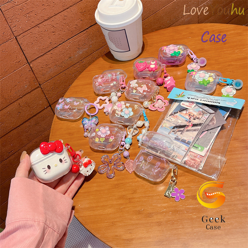 Loveyouhu Dành Cho GOOJODOQ J201 J206 Vỏ Tai Nghe Nhiều Màu Sắc gradient DIY Cá Tính Mèo nơ Hoa Case