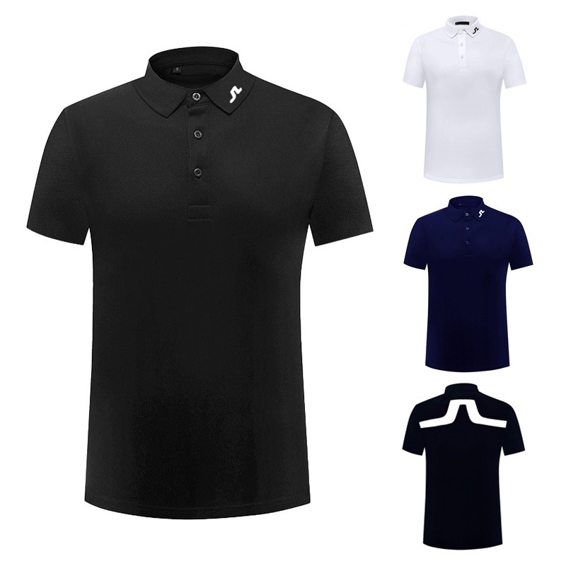 [J.LINDEBERG] Áo thun Polo in hình cổ điển thoải mái mới 0716