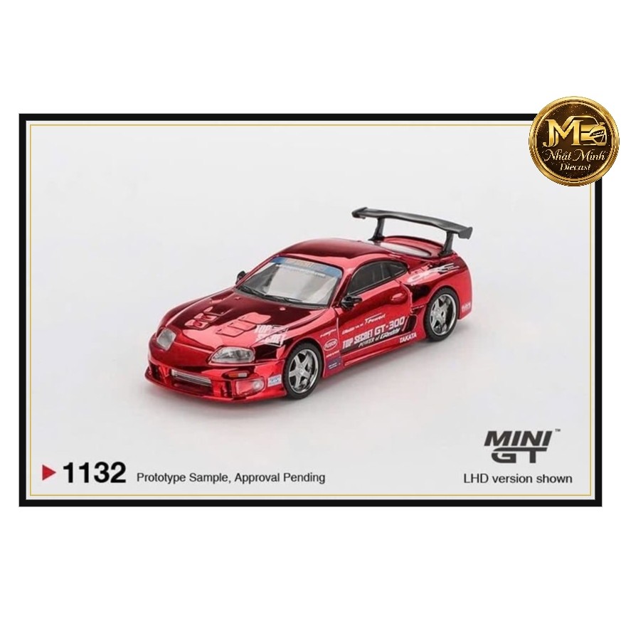 Mô hình xe Toyota Supra (A80) Top Secret GT-300 Top Secret Red Chrome tỉ lệ 1:64 - MGT01132-CH - Box