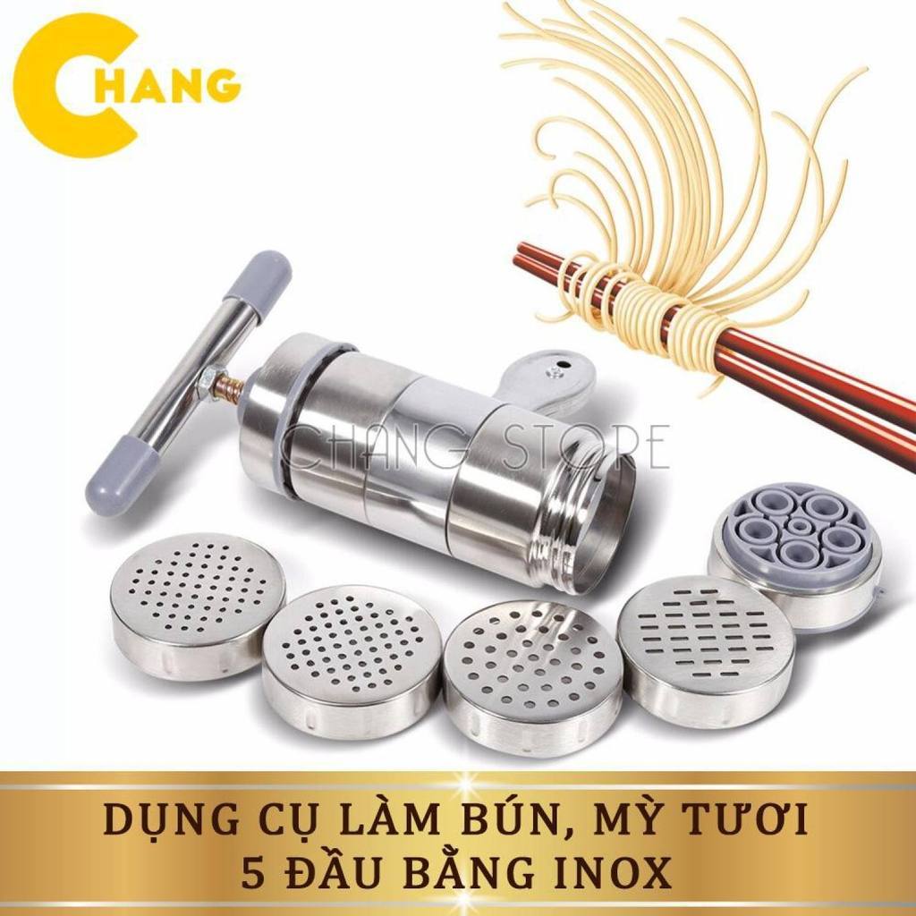 Máy Làm Bún Tươi Mini , Dụng Cụ Làm Mỳ Bún Cầm Tay , Máy Ép Mỳ Bún 5 Lưỡi Inox Làm Mỳ Bún Tươi Ngon,