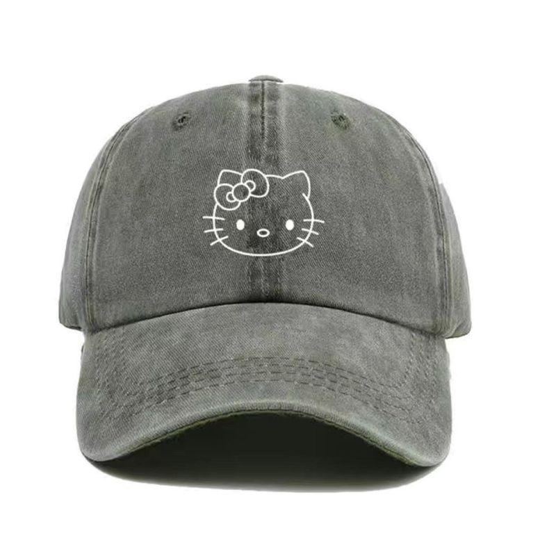 Hellokitty Mũ Nữ hallo Hello Kitty Mũ Giặt Mặt Thể Hiện Little Hello Mũ Che Nắng Mũ Bóng Chày