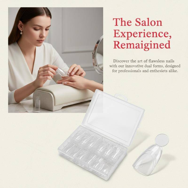 Warmwing Nail Extension Dual Forms 140pcs 14 Size Upper Forms Inner Arc Line Thích hợp cho Salon Làm