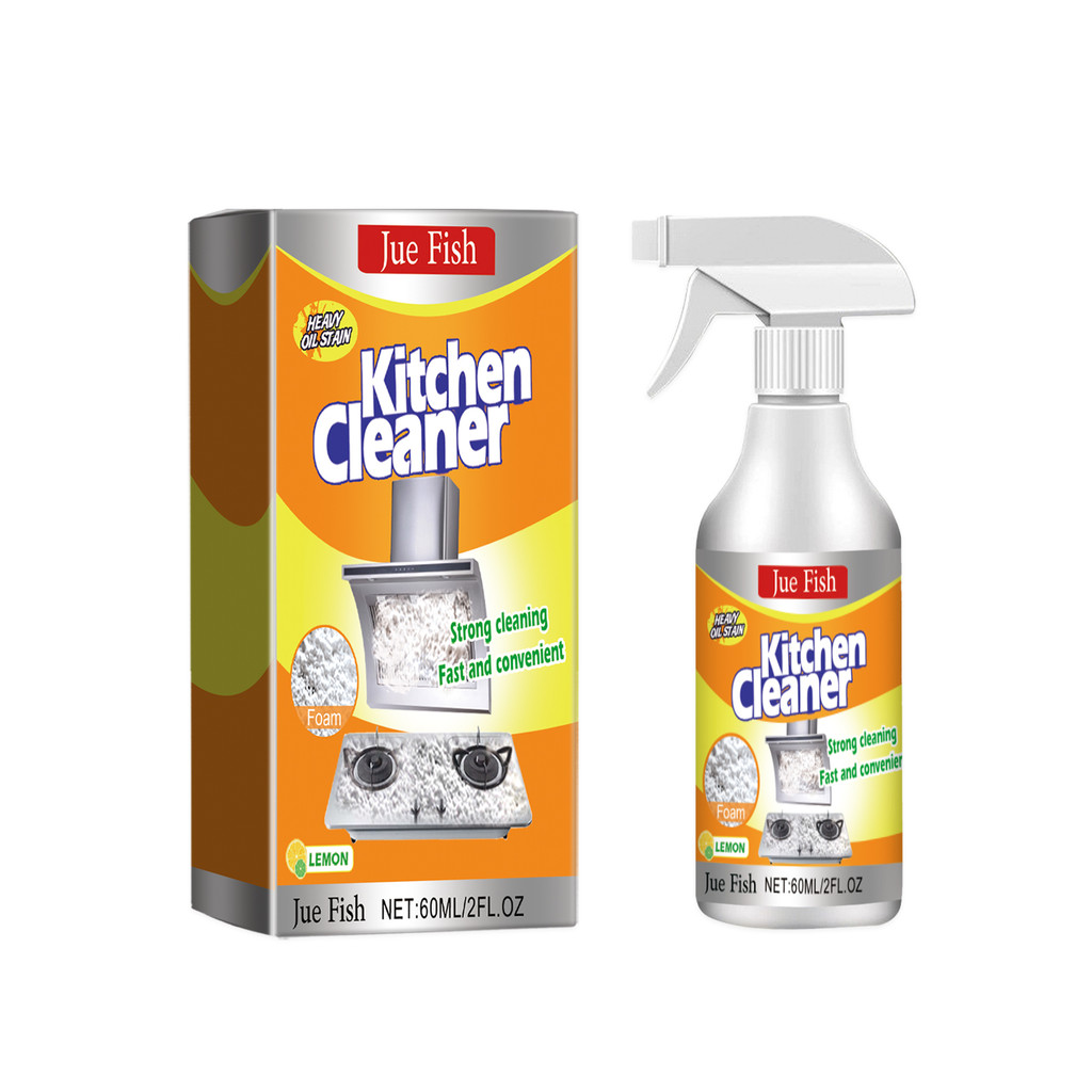 Jue-Fish Kitchen Foam Cleaner Hộ Gia Đình Nhà Bếp Phạm Vi Hood Dầu Nặng Bọt Cleaner Oily Cleaner