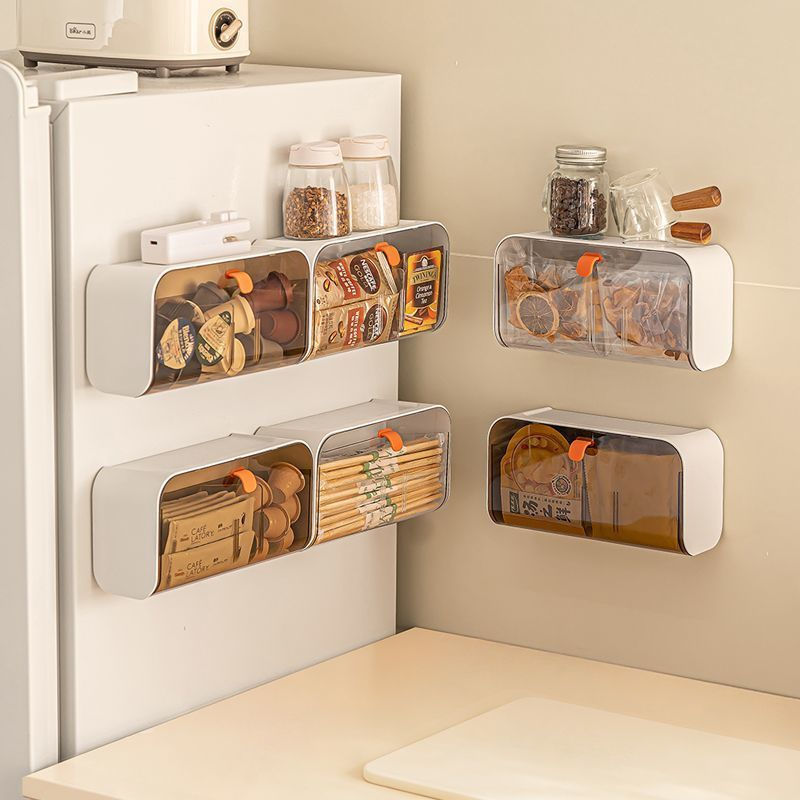 New Product#Magnetic absorption storage box, desktop organizer, kitchen snack organizer, space-savin