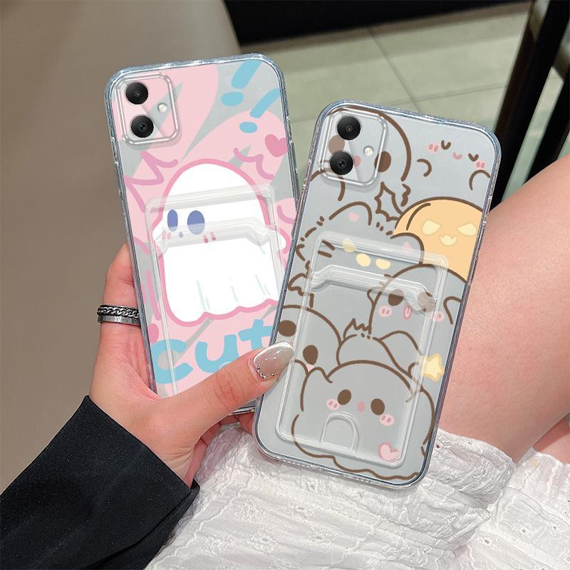Hộp Đựng Thẻ Cho Samsung Galaxy A04 A05 A06 A07 4G 5G Ghost Couple Mềm TPU Chèn Ảnh Trong Suốt