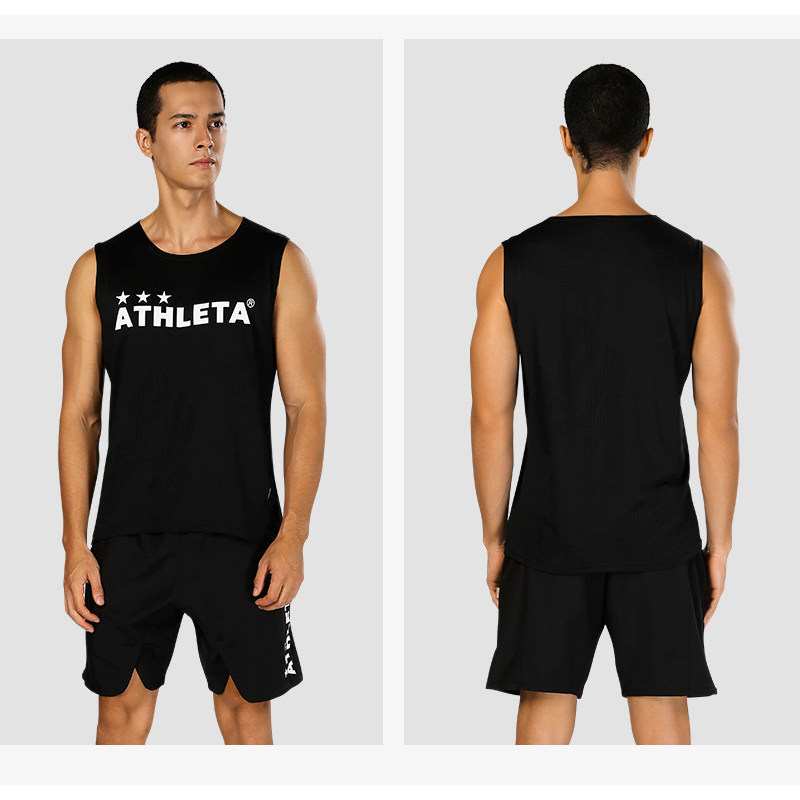 ATHLETA In Chữ Áo Thể Thao Nam Cotton Huấn Luyện Chạy Bộ Đường Phố Áo Vest Không Tay 0707