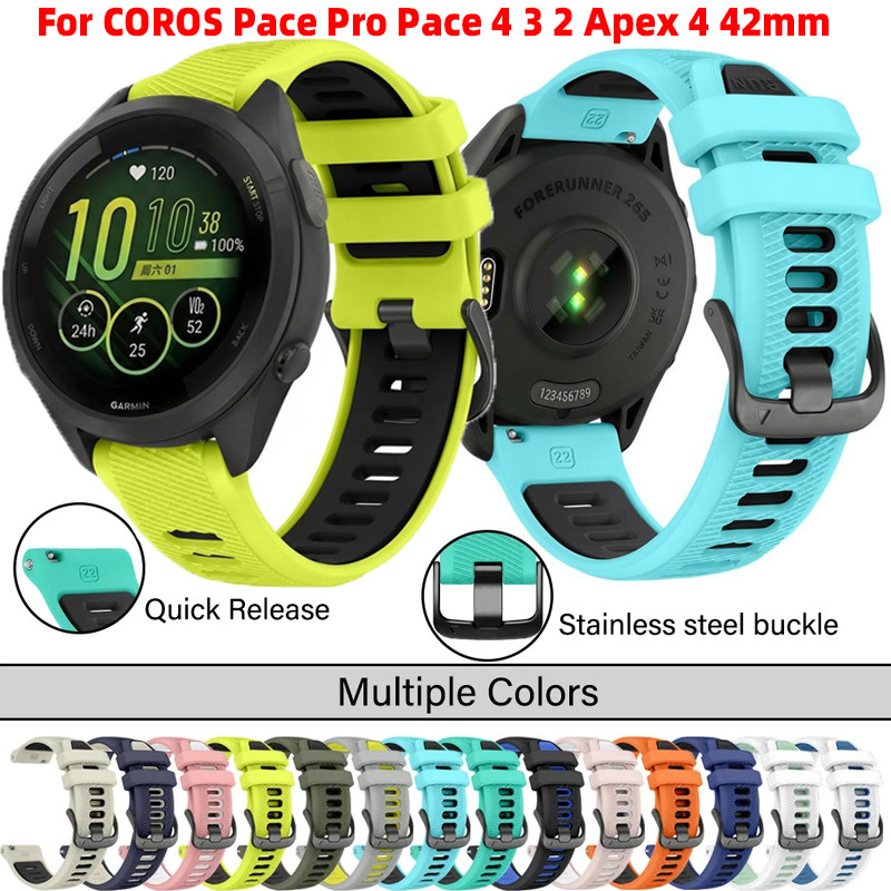 22mm 20mm Dây đeo silicon thoáng khí cho Coros Pace 4 3 Pro 2 APEX 4 42mm Dây đeo đồng hồ Phụ kiện V