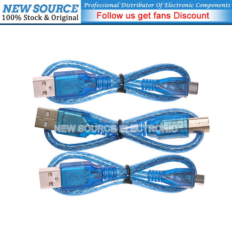 [1 cái] Cáp USB cho Uno R3 / Nano / MEGA 2560 / Pro Micro / DUE Blue A Type USB / Mini USB / Micro U