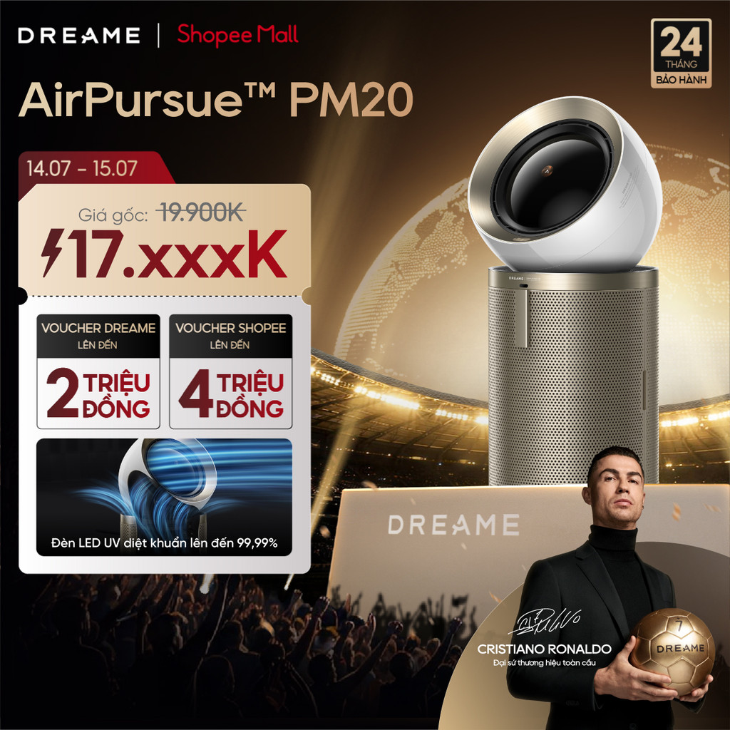 Dreame PM20/PM20 Pro Máy lọc không khí & formaldehyde | Luồng khí điều hoà đến 40℃ | AI nhận diện | 