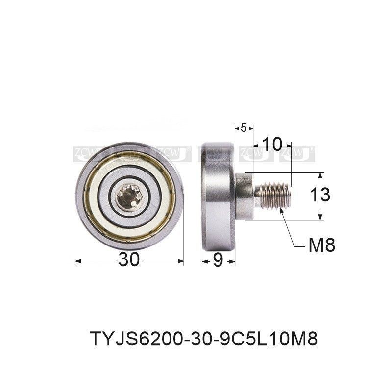 608 6000 Nam Ren Vòng Bi Thép M6M8M10M12 Vòng Bi Vít BJL Thép Không Gỉ Bu Lông Dây 304