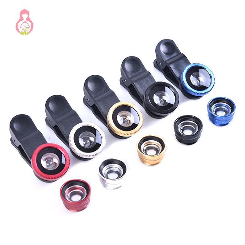 [DPGT] Camera chung ống kính điện thoại 3In1 cho điện thoại thông minh Ống kính mắt cá góc rộng và k