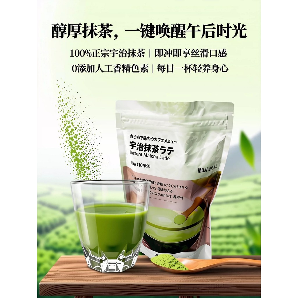 MUJI MUJI MUJI Uji Matcha Hojicha Latte Túi đựng đồ uống#MUJI无印良品宇治抹茶焙茶拿铁冲饮饮料袋装07.12