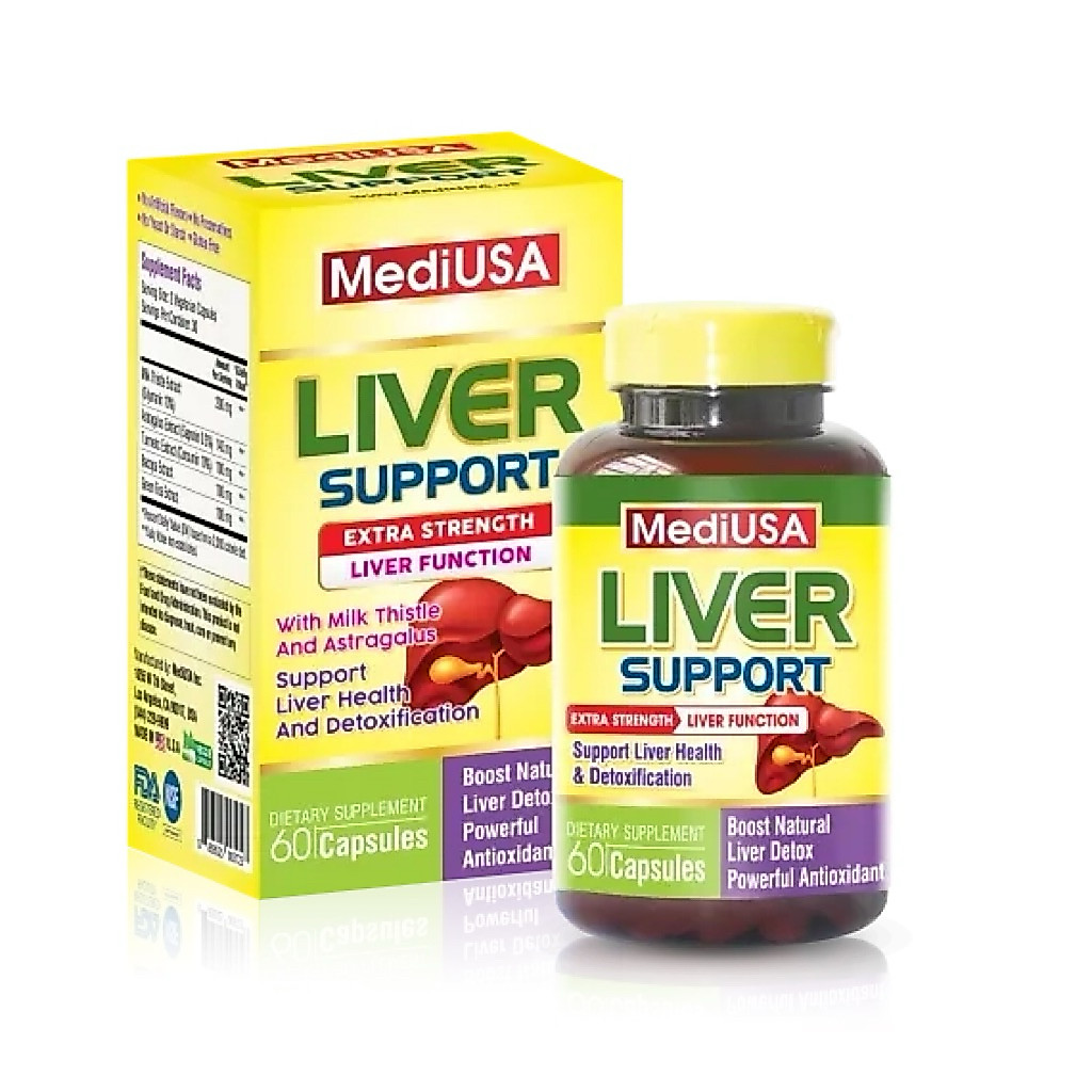Hỗ trợ tăng chức năng gan MediUSA Liver Support hộp 60 viên