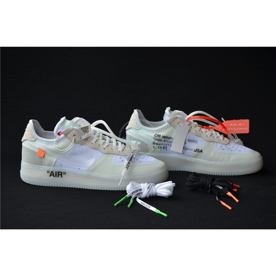 OFF-WHITE 2021 giày thể thao thấp X Nike Air Force 1 màu trắng mới pp
