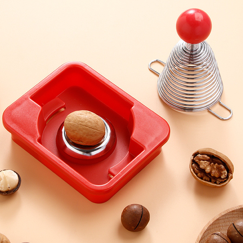 Kẹp quả óc chó bằng thép không gỉ có đế lò xo Kẹp quả óc chó Pecan Pecan Pecan Kẹp quả óc chó Dụng c