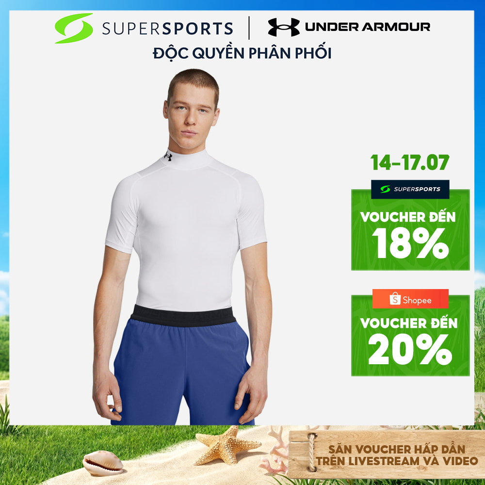 Áo Thun Nam Under Armour Heatgear Mock - Trắng - 1372586-100