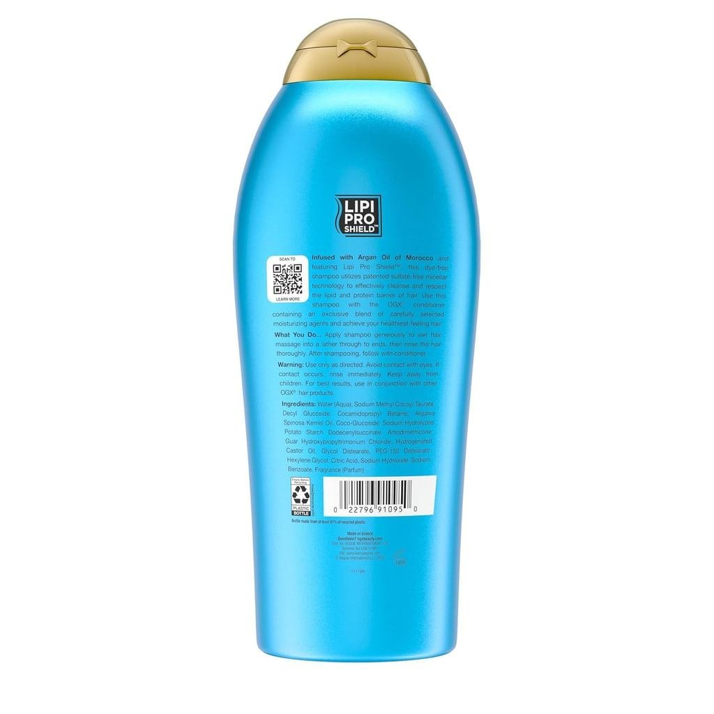 Dầu gội OGX Renewing + Dầu Argan của Maroc, Dầu gội sửa chữa hư tổn & Argan giúp tăng cường & sửa ch